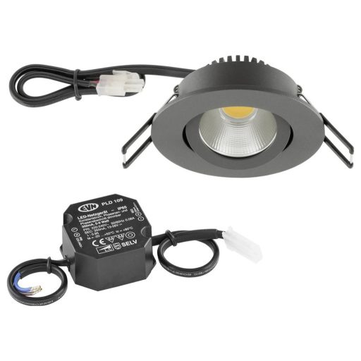EVN PC20N91602 PC20N91602 LED-es beépíthető lámpa LED Fixen beépített LED-es 8.4 W Antracit