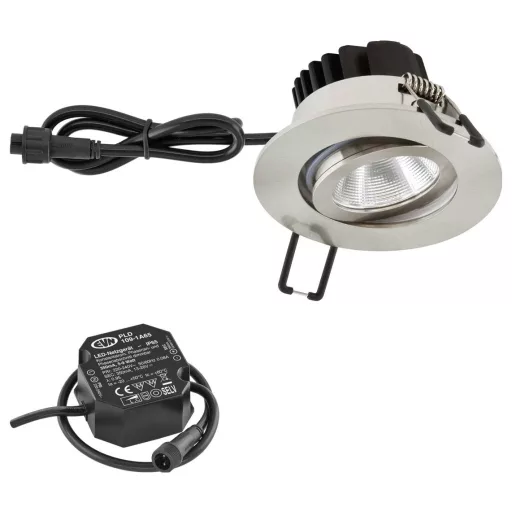 EVN PC650N91340 PC650N91340 LED-es beépíthető lámpa LED Fixen beépített LED-es 8.4 W Nemesacél