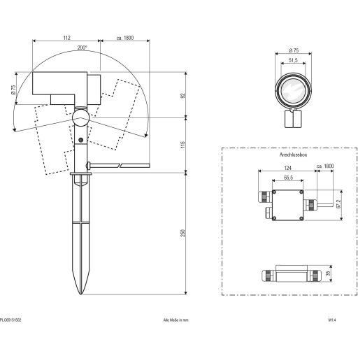 EVN PLC65151502 EVN Lichttechnik LED-es kerti fényszóró 15 W Antracit