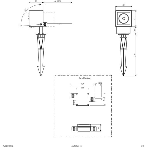 EVN PLCQ65091502 EVN Lichttechnik LED-es kerti fényszóró 9 W Antracit