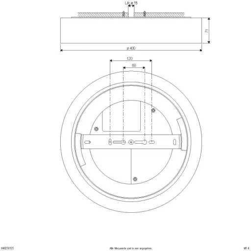 EVN R40250125 EVN Lichttechnik LED-es mennyezeti lámpa 25 W Fehér