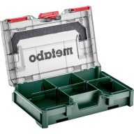   Metabo metaBOX 63 XS 626896000 Szerszámos doboz ABS Zöld, Átlátszó (H x Sz x Ma) 252 x 167 x 63 mm
