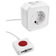   Ansmann 1260-0002 Energiatakarékos dugalj Fehér Védőérintkezős 1 db