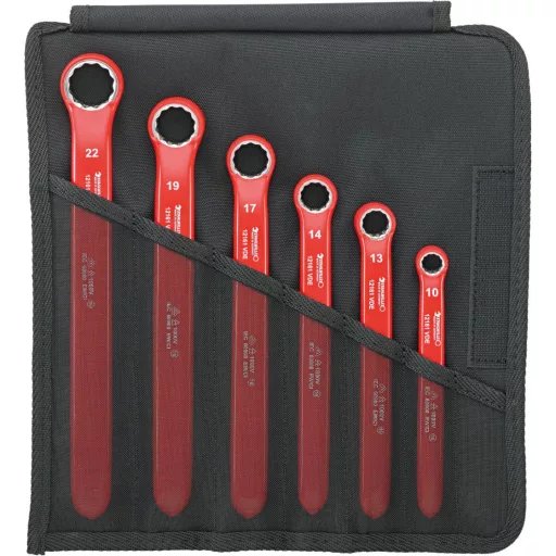 Stahlwille 96404302 12161/6 VDE Egygyűrűs kulcs készlet Kulcsszélesség (metrikus) 10 - 22 mm
