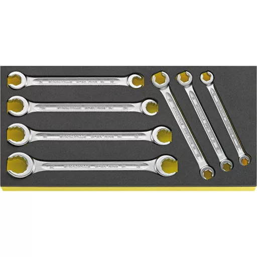 Stahlwille 96838758 TCS 24/7, 8X10-19X22 MM Kettős gyűrűskulcs készlet Kulcsszélesség (metrikus) 8 - 22 mm