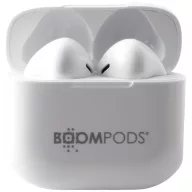   Boompods Bassline Compact In Ear fejhallgató Bluetooth® Fehér Headset, Személyre szabható hang, Hangerő szabályozás, Izzadásálló, Érintéses vezérlés