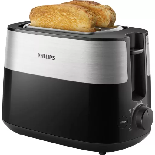 Philips Home HD2516/90 Daily Kenyérpirító Nemesacél, Fekete