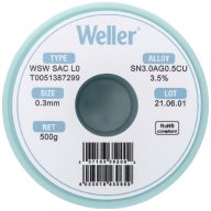   Weller T0051387299 Forrasztóón, ólommentes Tekercs, Ólommentes Sn3,0Ag0,5Cu 500 g 0.30 mm