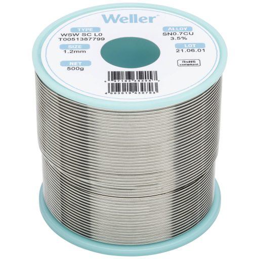 Weller T0051387799 Forrasztóón, ólommentes Sn0,7Cu 500 g 1.20 mm