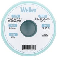   Weller T0051402799 Forrasztóón, ólommentes Ólommentes, Tekercs Sn0,6Cu0,05Ni 100 g 0.50 mm