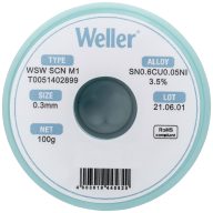   Weller T0051402899 Forrasztóón, ólommentes Ólommentes, Tekercs Sn0,6Cu0,05Ni 100 g 0.30 mm