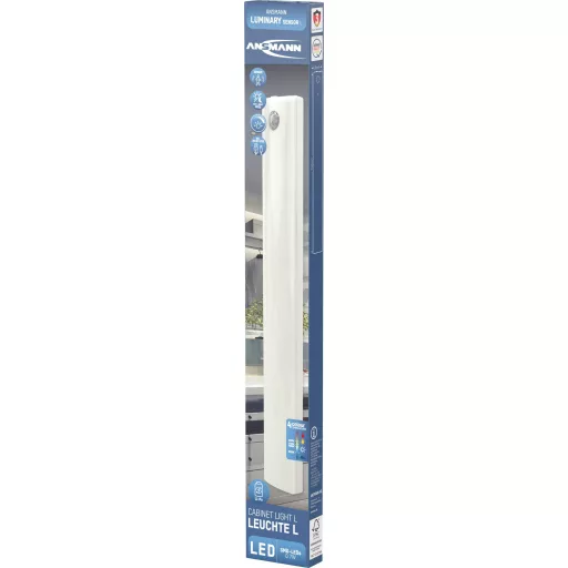 Ansmann 1600-0439 cabinet-light-large LED-es polc alá szerelhető lámpa mozgásjelzővel 0.7 W Hidegfehér, Natúr fehér, Melegfehér Fehér