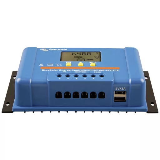 Victron Energy Blue-Solar PWM-LCD&USB Napelem töltésszabályozó PWM 48 V 10 A