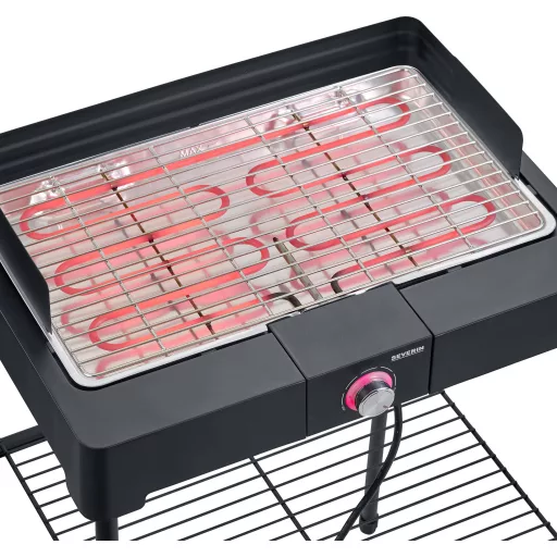 Severin PG 8566 Asztali grill Elektromos Visszajelző lámpa Fekete