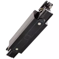   Deko Light 710044 D Line elektrischer Längsverbinder, Einspeisemöglichkeit links-rechts Nagyfeszültségű sínes rendszer elemek Áramsín 3 fázisú Fekete