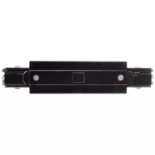 Deko Light 710044 D Line elektrischer Längsverbinder, Einspeisemöglichkeit links-rechts Nagyfeszültségű sínes rendszer elemek Áramsín 3 fázisú Fekete