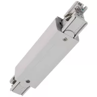   Deko Light 710043 D Line elektrischer Längsverbinder, Einspeisemöglichkeit links-rechts Nagyfeszültségű sínes rendszer elemek Áramsín 3 fázisú Szürke