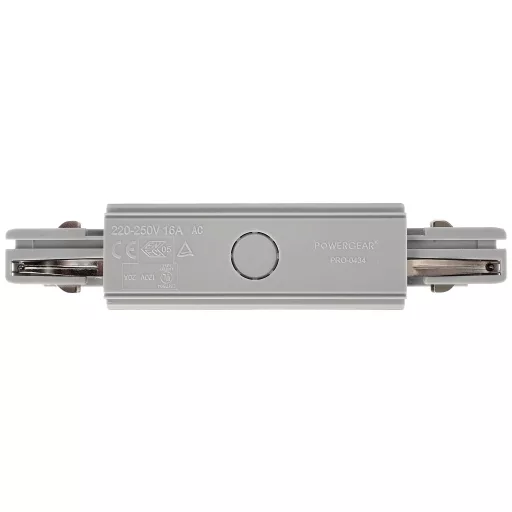 Deko Light 710043 D Line elektrischer Längsverbinder, Einspeisemöglichkeit links-rechts Nagyfeszültségű sínes rendszer elemek Áramsín 3 fázisú Szürke