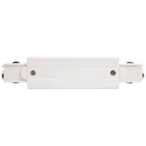 Deko Light 710042 D Line elektrischer Längsverbinder, Einspeisemöglichkeit links-rechts Nagyfeszültségű sínes rendszer elemek Áramsín 3 fázisú Fehér