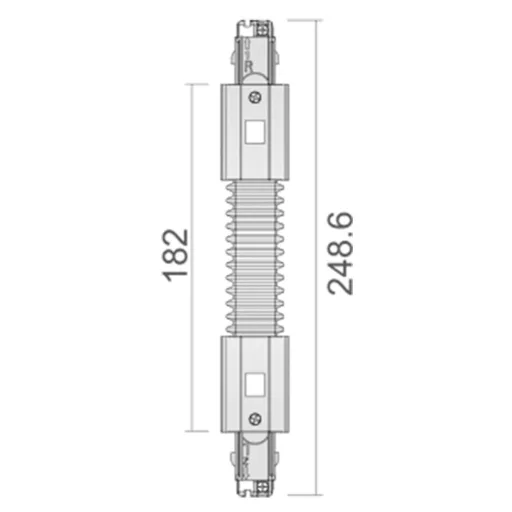 Deko Light 710041 D Line Flexverbinder links-rechts Nagyfeszültségű sínes rendszer elemek Áramsín 3 fázisú Fekete