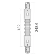   Deko Light 710039 D Line Flexverbinder links-rechts Nagyfeszültségű sínes rendszer elemek Áramsín 3 fázisú Fehér