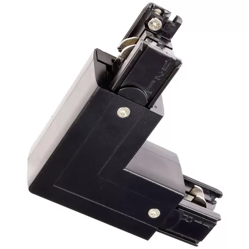 Deko Light 710038 D Line 90°-Verbinder links-rechts mit Wechselmechanik Nagyfeszültségű sínes rendszer elemek Áramsín 3 fázisú Fekete