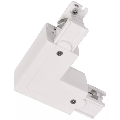 Deko Light 710036 D Line 90°-Verbinder links-rechts mit Wechselmechanik Nagyfeszültségű sínes rendszer elemek Áramsín 3 fázisú Fehér