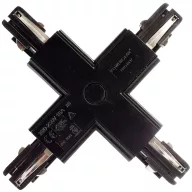   Deko Light 710035 D Line X-Verbinder links-links-rechts-rechts Nagyfeszültségű sínes rendszer elemek Áramsín 3 fázisú Fekete