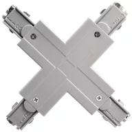   Deko Light 710034 D Line X-Verbinder links-links-rechts-rechts Nagyfeszültségű sínes rendszer elemek Áramsín 3 fázisú Szürke