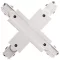 Deko Light 710033 D Line X-Verbinder links-links-rechts-rechts Nagyfeszültségű sínes rendszer elemek Áramsín 3 fázisú Fehér