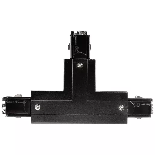 Deko Light 710032 D Line T-Verbinder rechts-rechts-links mit Wechselmechanik Nagyfeszültségű sínes rendszer elemek Áramsín 3 fázisú Fekete