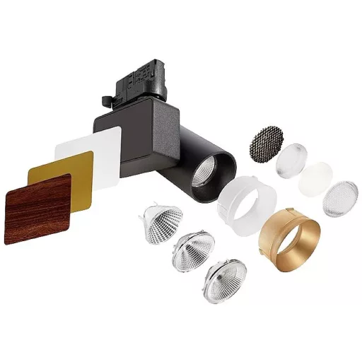 Deko Light Nihal Mini 707039 LED-es sín fényszóró 3 fázisú 15 W LED EEK: G (A - G) Fekete