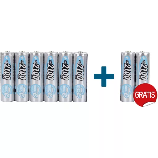 Ceruza akku AA, NiMH, 1,2V 2100 mAh, 8 db, Ansmann maxE LR06, AA, LR6, AAB4E, AM3, 815, E91, LR6N