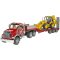 bruder Bruder MACK Gránit teherautó alacsony rakodógéppel és JCB 4CX kotró -rakodóval