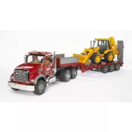   bruder Bruder MACK Gránit teherautó alacsony rakodógéppel és JCB 4CX kotró -rakodóval