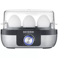   Severin EK 3163 Tojásfőző BPA mentes, Mérőpohárral, Tojáskiszúróval Nemesacél, Fekete