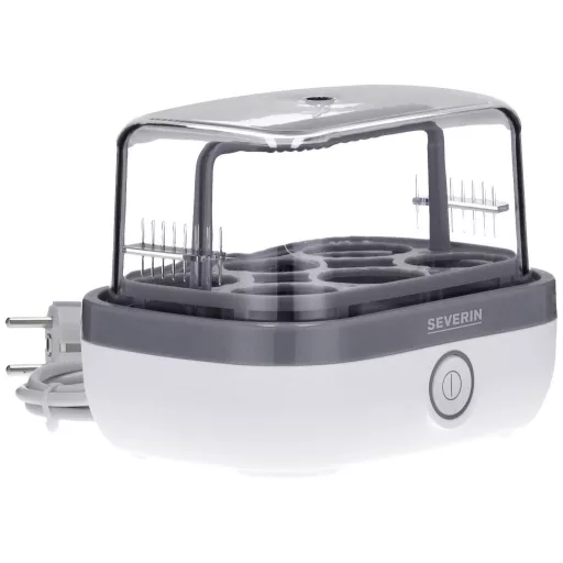 Severin EK 3164 Tojásfőző Mérőpohárral, Tojáskiszúróval, BPA mentes Fehér, Szürke