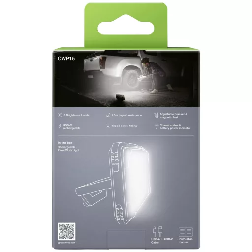 GP GPDISPLCWP15064 Munkalámpa Akkuról üzemeltetett LED 17.5 óra