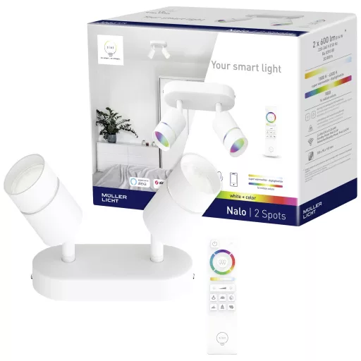 Müller-Licht 404069 tint Nalo 2 LED-es mennyezeti fényszóró 10.4 W Fehér