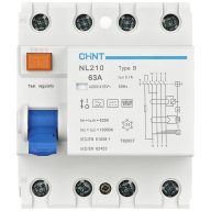   Chint 782006 NL210 3PN 40A 100mA B 10kA FI védőkapcsoló B/10 kA 3 pólusú 40 A 0.1 A 415 V