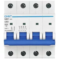   Chint 179744 NB1-63 4P C20 6kA DB Vezeték védőkapcsoló 4 pólusú 20 A 240 V, 415 V
