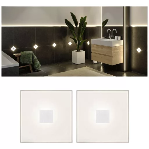 Paulmann LumiTiles Basic Set Square 10x10cm 78401 LED panel (bázis) LED 2.2 W Melegfehér Fehér