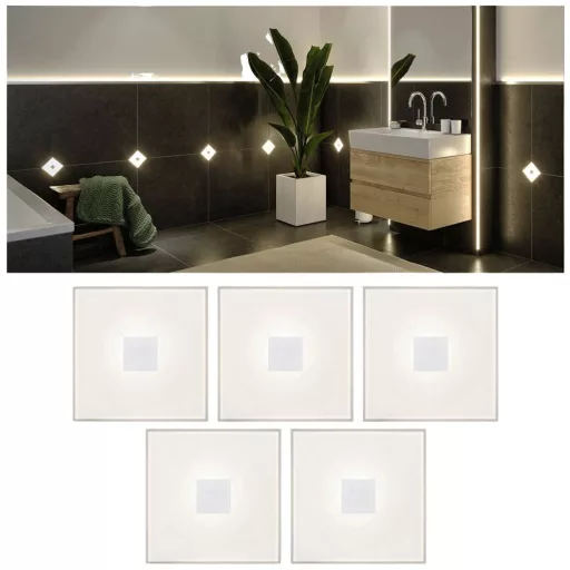 Paulmann LumiTiles Basic Set Square 10x10cm 78402 LED panel (bázis) LED 4.8 W Melegfehér Fehér