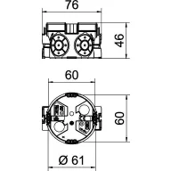   OBO Bettermann 2003706 Készülékdoboz szélálló (Ø x Mé) 60 mm x 46 mm 25 db
