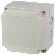   Fibox Enclosure, PC, metric knock-outs Grey cover 6016309 Univerzális műszerdobozok 130 x 130 x 100 x 100 Polikarbonát Élénk szürke (RAL 7035) 1 db