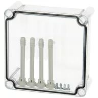   Fibox Cover, PC Transparent 3720555 Univerzális műszerdobozok 190 x 190 x 80 Polikarbonát Élénk szürke (RAL 7035) 1 db
