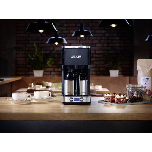 Graef FK 512 Kávéfőző Fekete Kapacitás, csésze=8 Hőszigetelt kiöntő, Időzítőfunkció, Kijelző