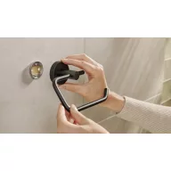 tesa MOON BLACK Toalettpapír tartó Ragasztó Fém