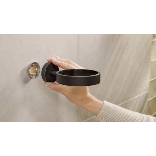 tesa MOON BLACK Vécékefe garnitúra Ragasztó Fém