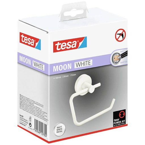 tesa MOON WHITE Toalettpapír tartó Ragasztó Fém